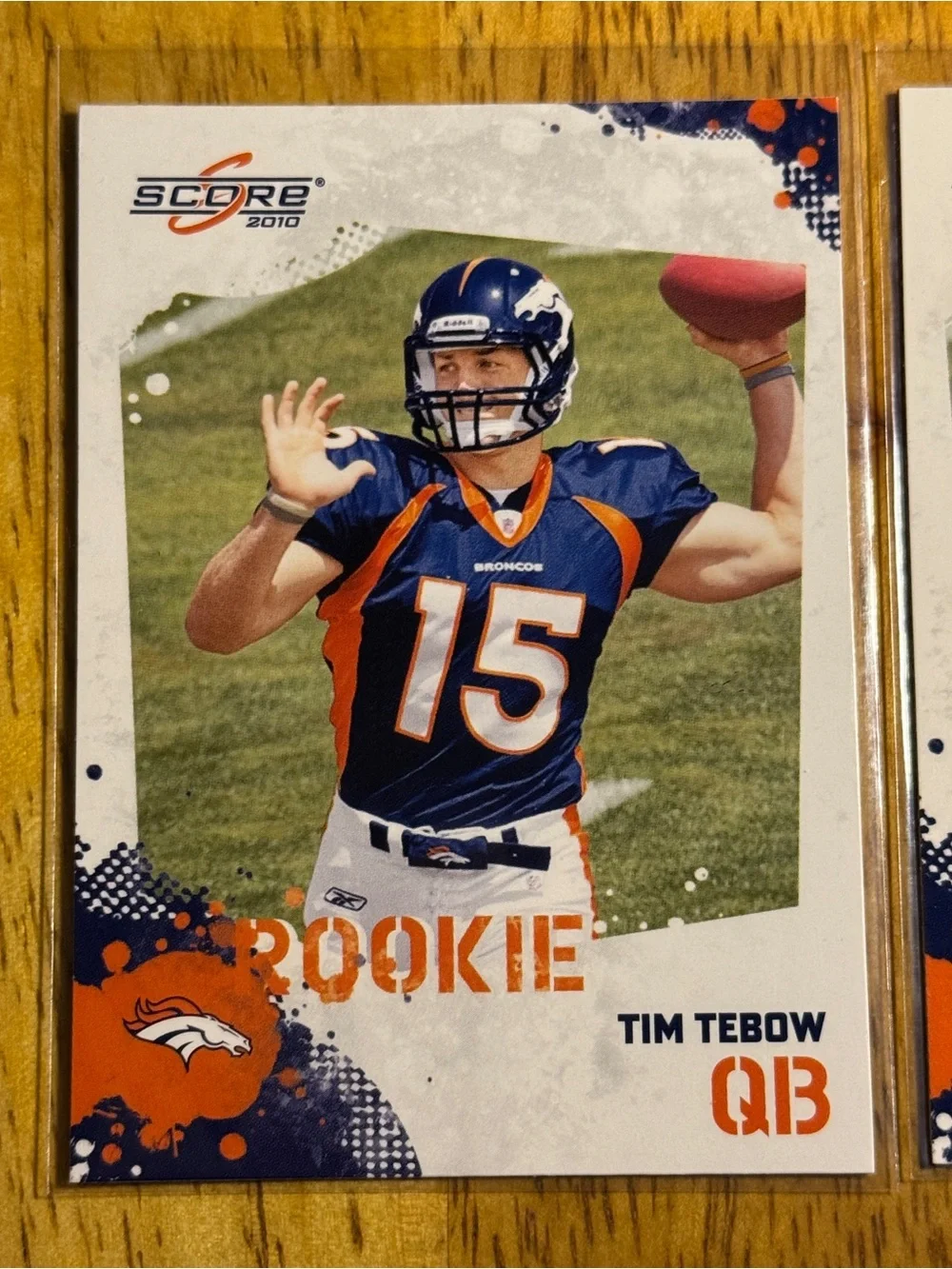 Tim Tebow Rookie Cards Panini Score (lot of 2)